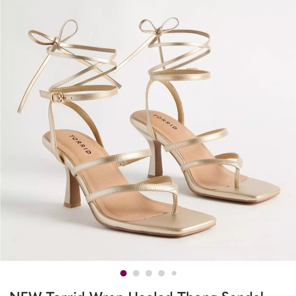 In Search Of Torrid Metallic Gold Strappy Heels